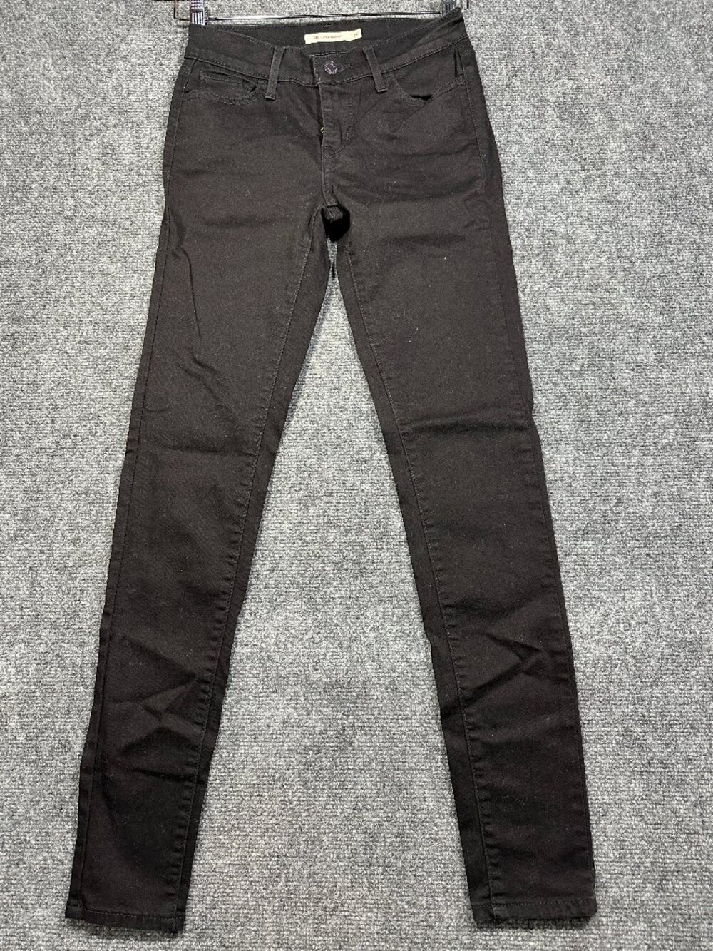 Levis 710 Jeans Womens 26 Super Skinny Black Cotton Stretch Pockets Logo